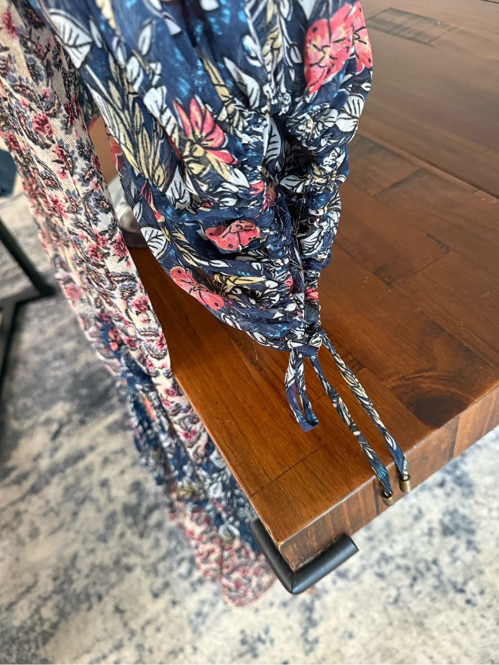 Free People Estelle Chiffon Maxi Dress XS Boho Floral Cottagecore - Picture 6 of 9